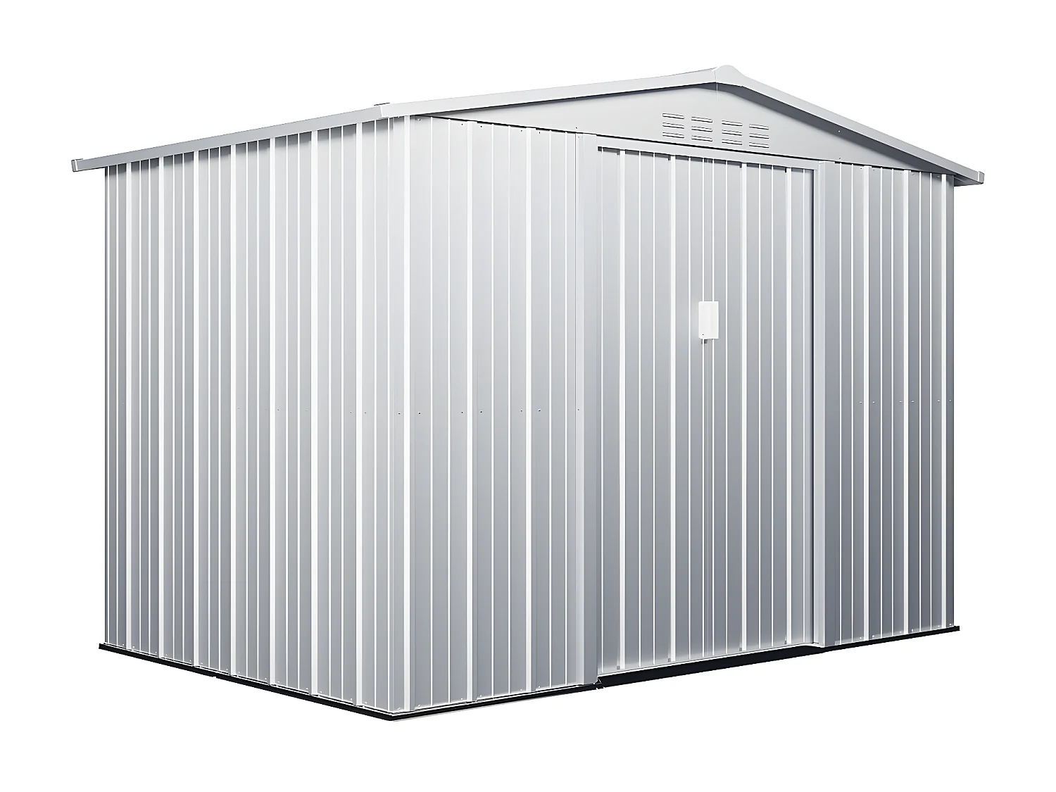 Tuinhuisje van gegalvaniseerd staal - Grijs - LINUS - 4,91 m²