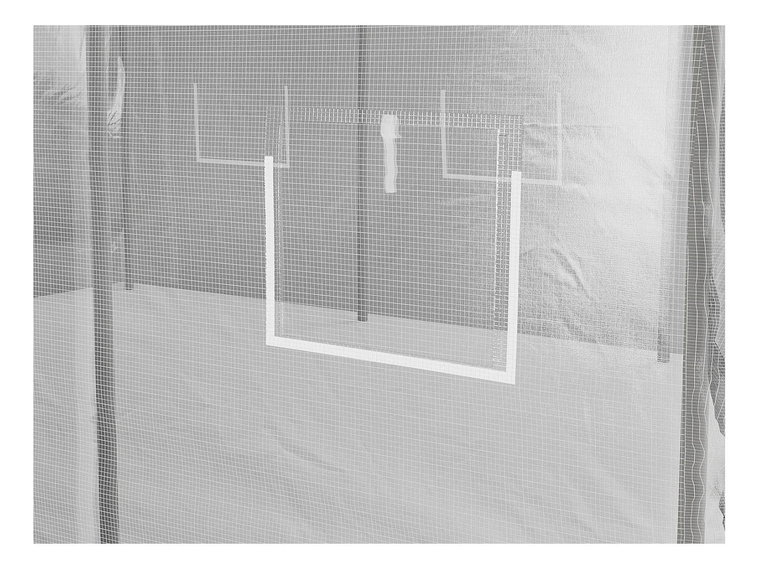 Invernadero túnel con estructura de acero galvanizado y puerta 9 m² - Ancho 450 x 200 x Alt. 200 cm - ALOCASIA