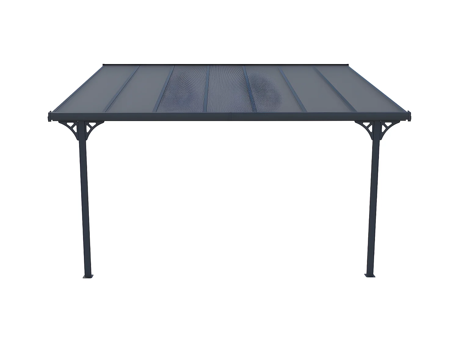 Pérgola de parede em alumínio 13,2 m² antracite de C436 x L305 x A240/285 cm - ALVARO