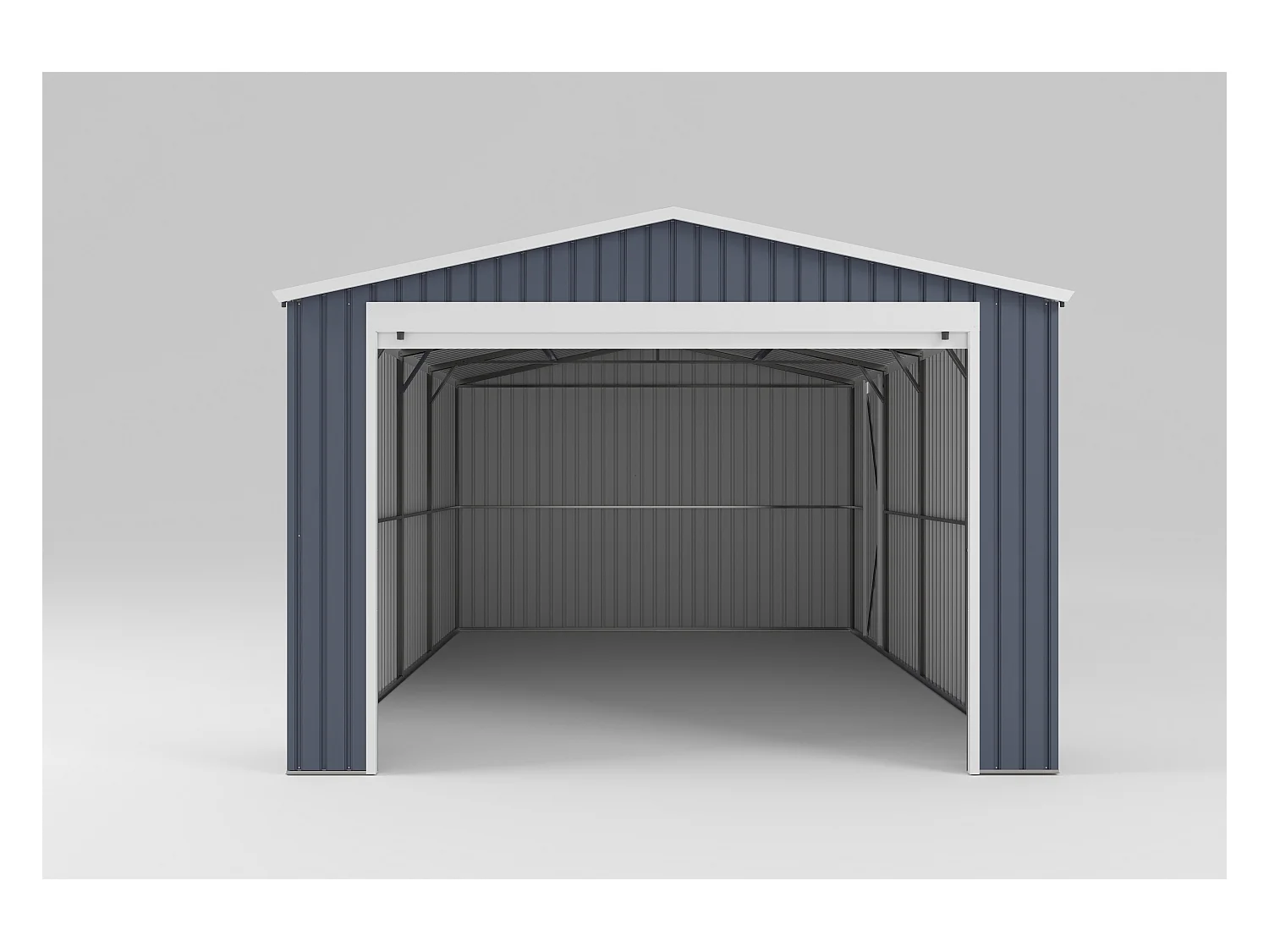 Garage mit Rolltor - 19,5 m² - Stahl - Grau -  OCTOU