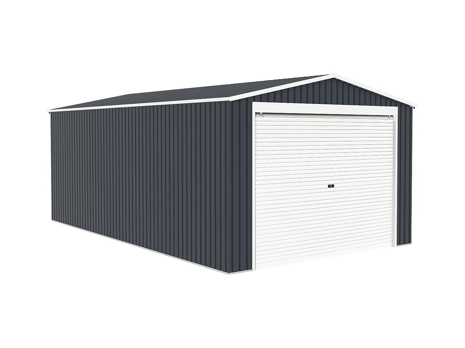 Garage mit Rolltor - 19,5 m² - Stahl - Grau -  OCTOU