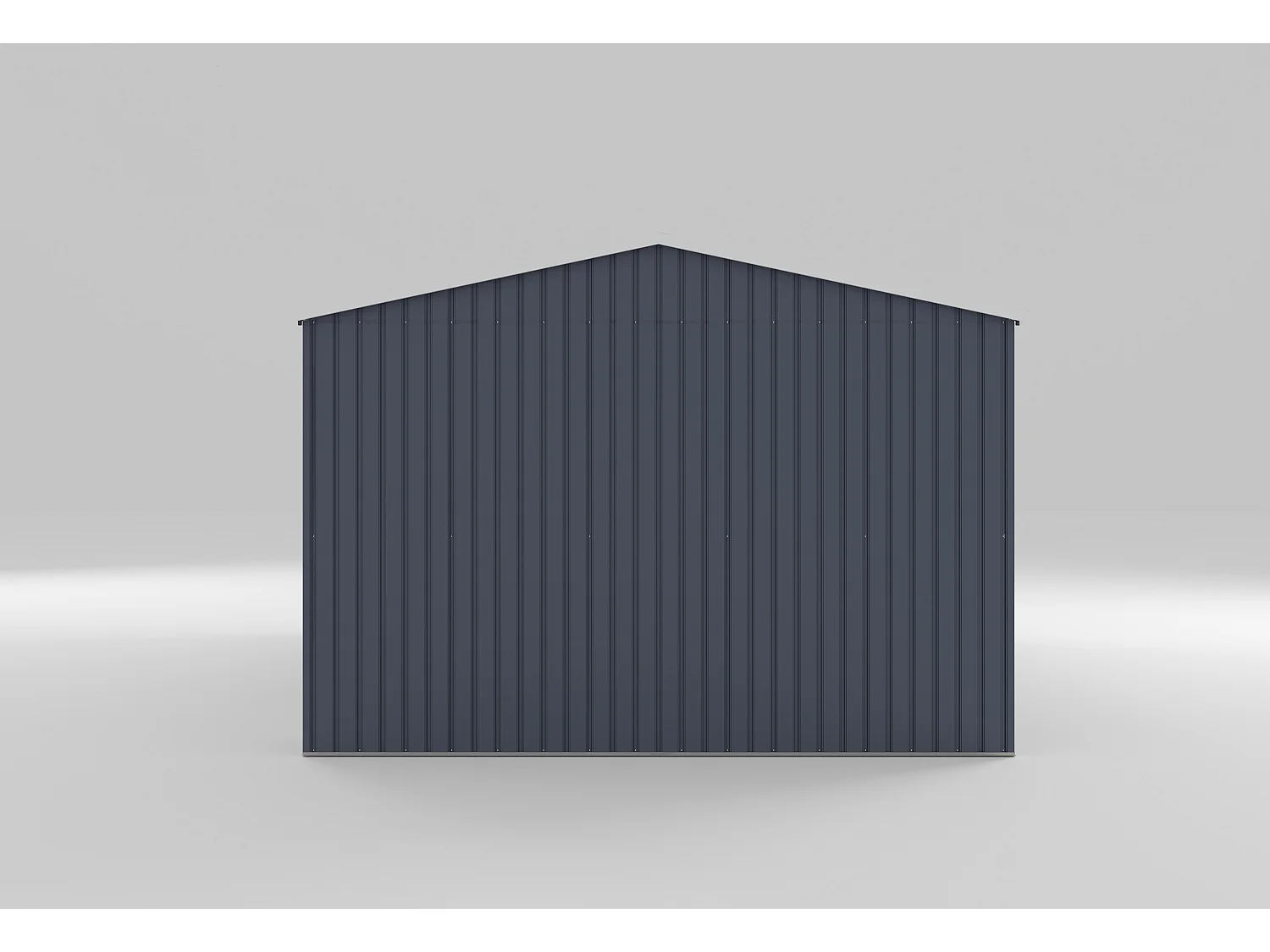 Garage en acier galvanisé avec porte enroulante gris OCTOU - 19,5 m²