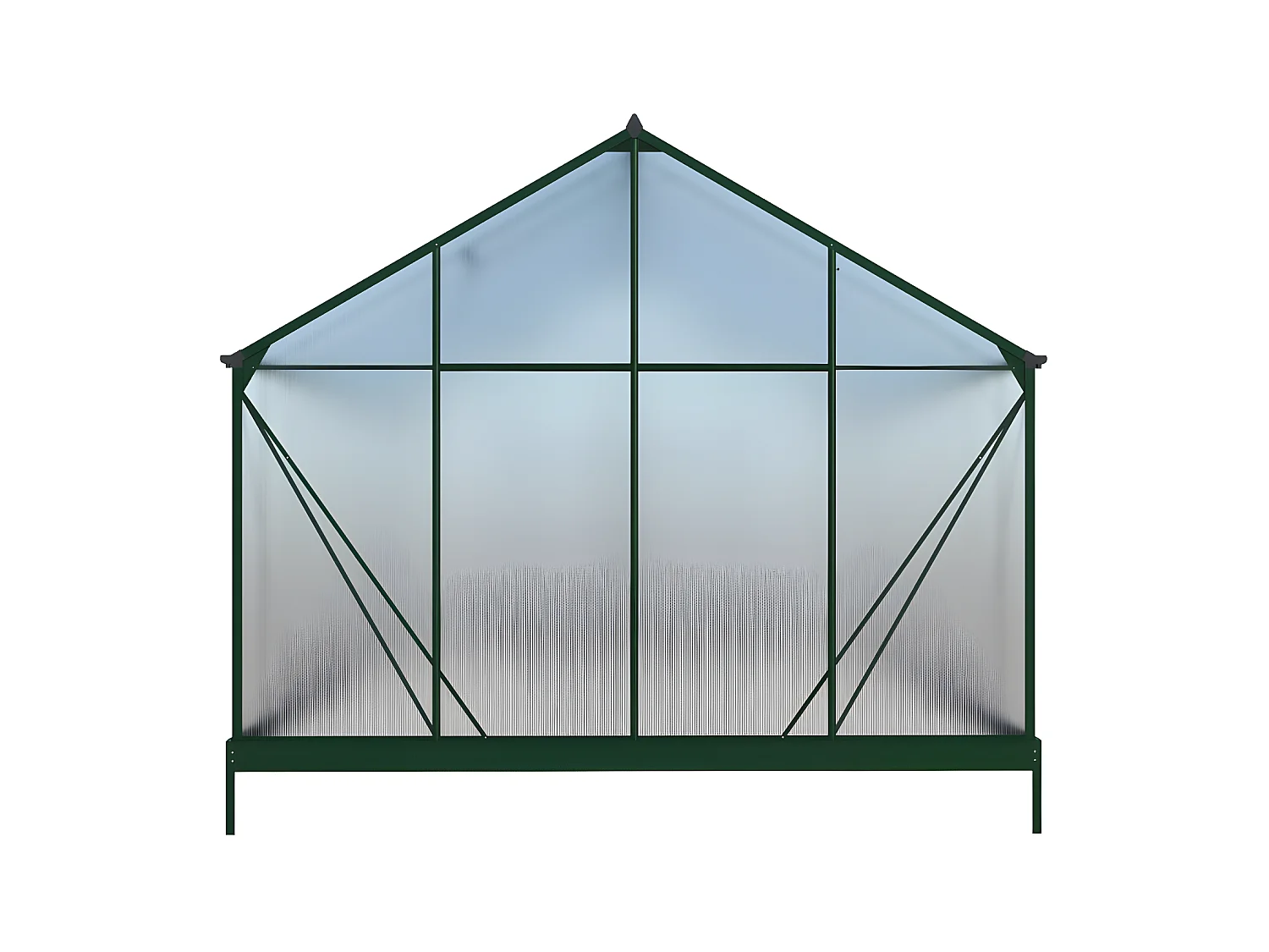 Serre de Jardin en polycarbonate de 16,8 m² avec embase - Vert -  IXORA