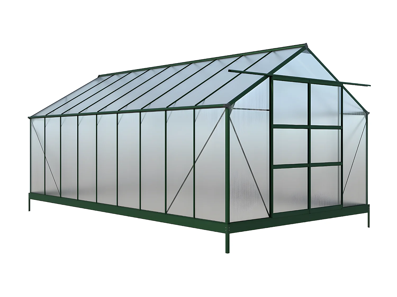 Tuinkas van polycarbonaat 16,8 m² IXORA met basis