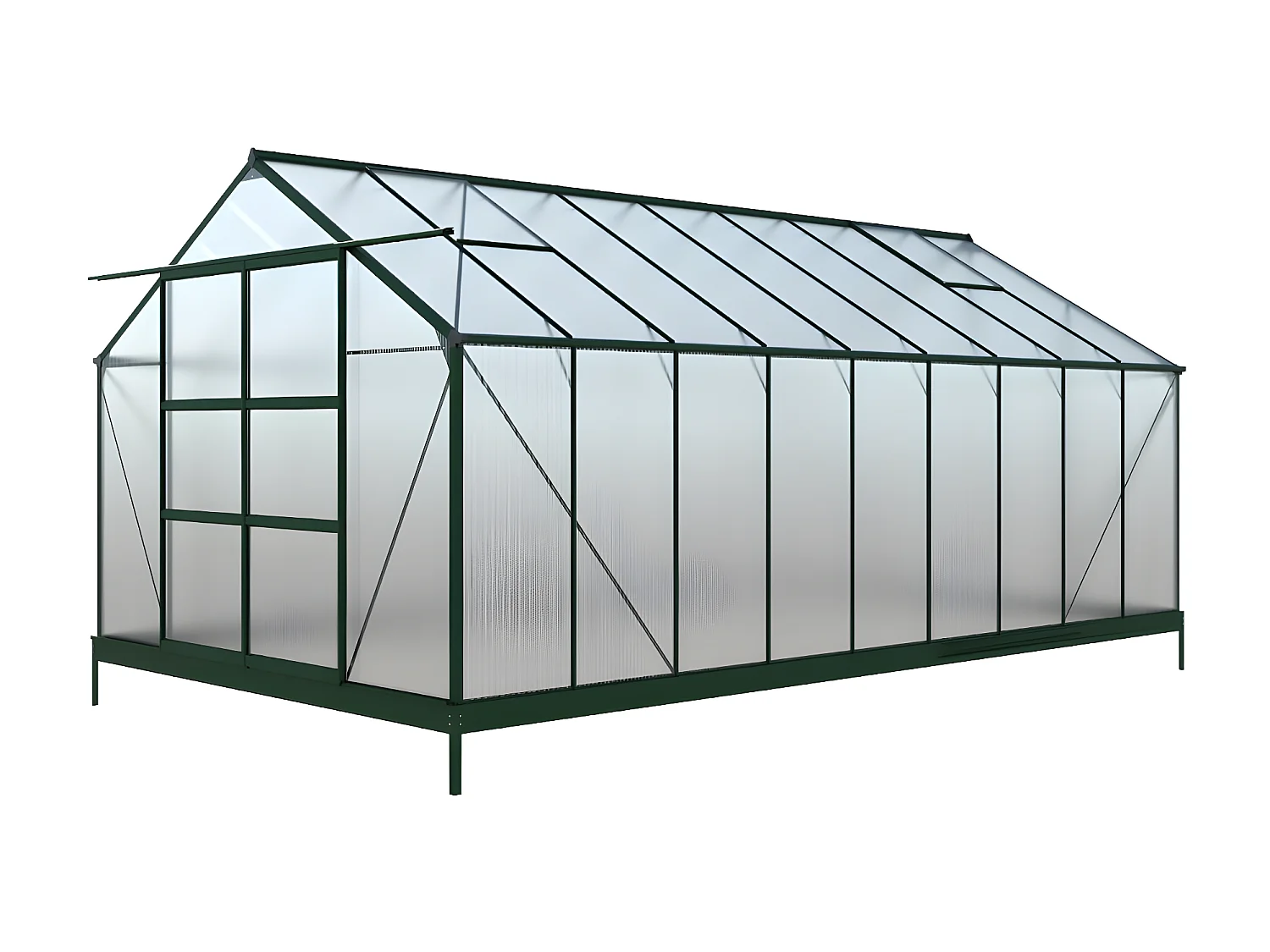 Tuinkas van polycarbonaat 16,8 m² IXORA met basis