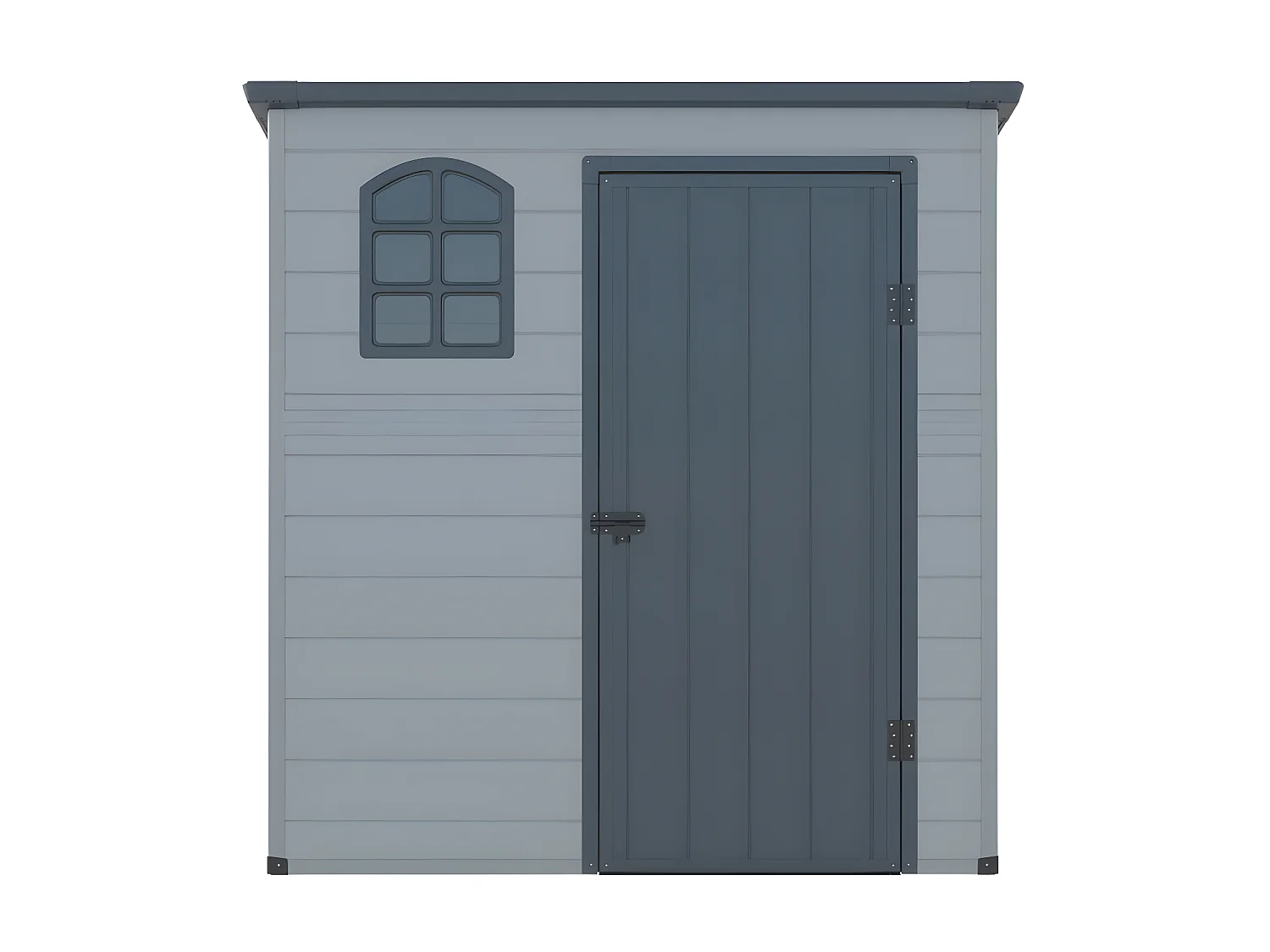 Abri de jardin en résine gris clair 2,09 m² NERIO