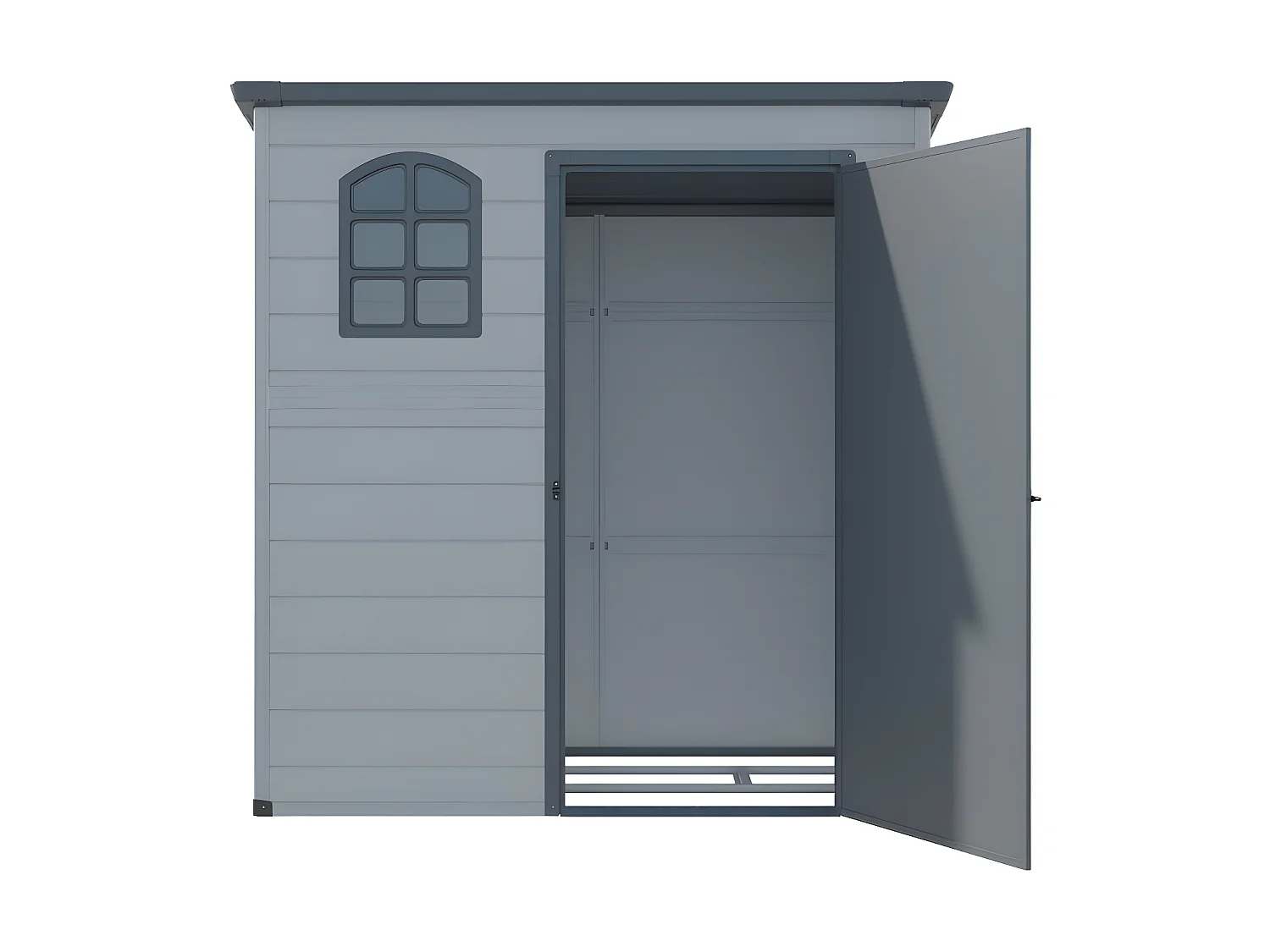 Abri de jardin en résine gris clair 2,09 m² NERIO