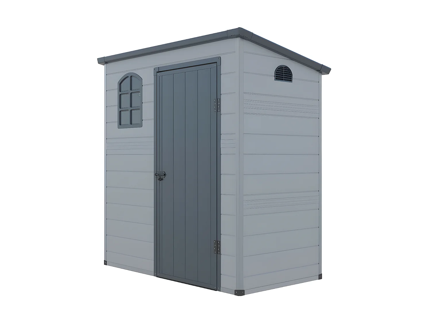 Abri de jardin en résine gris clair 2,09 m² NERIO