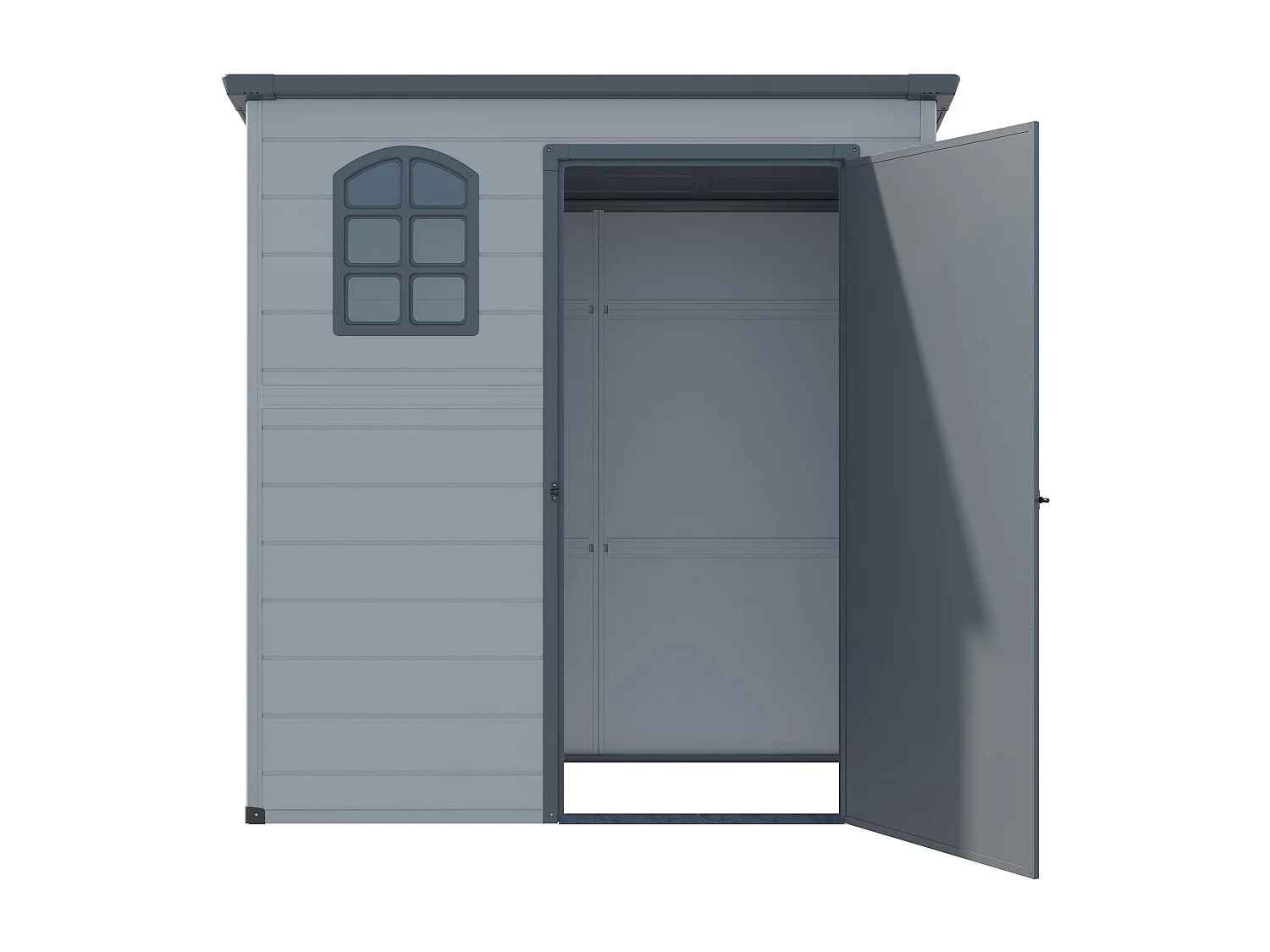 Tuinschuur van grijze of antracietkleurige hars - NERIO - 2,12 m²