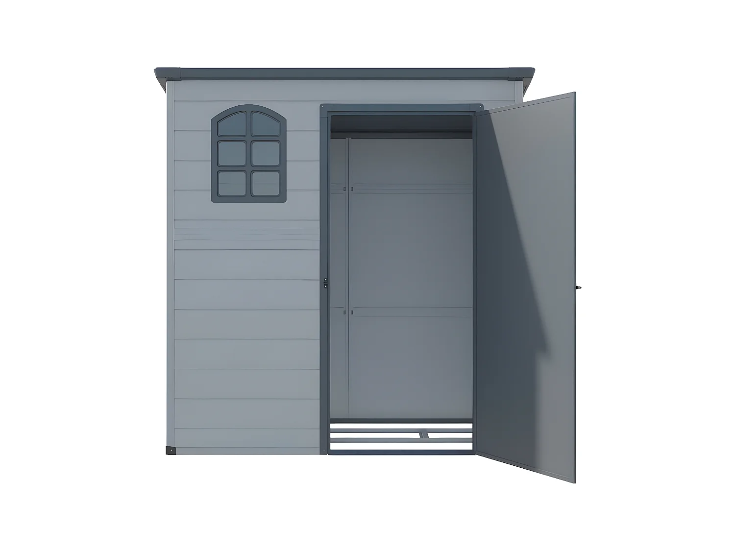 Gartenhaus Gerätehaus - 2,12 m² - Kunstharz - Anthrazit - NERIO