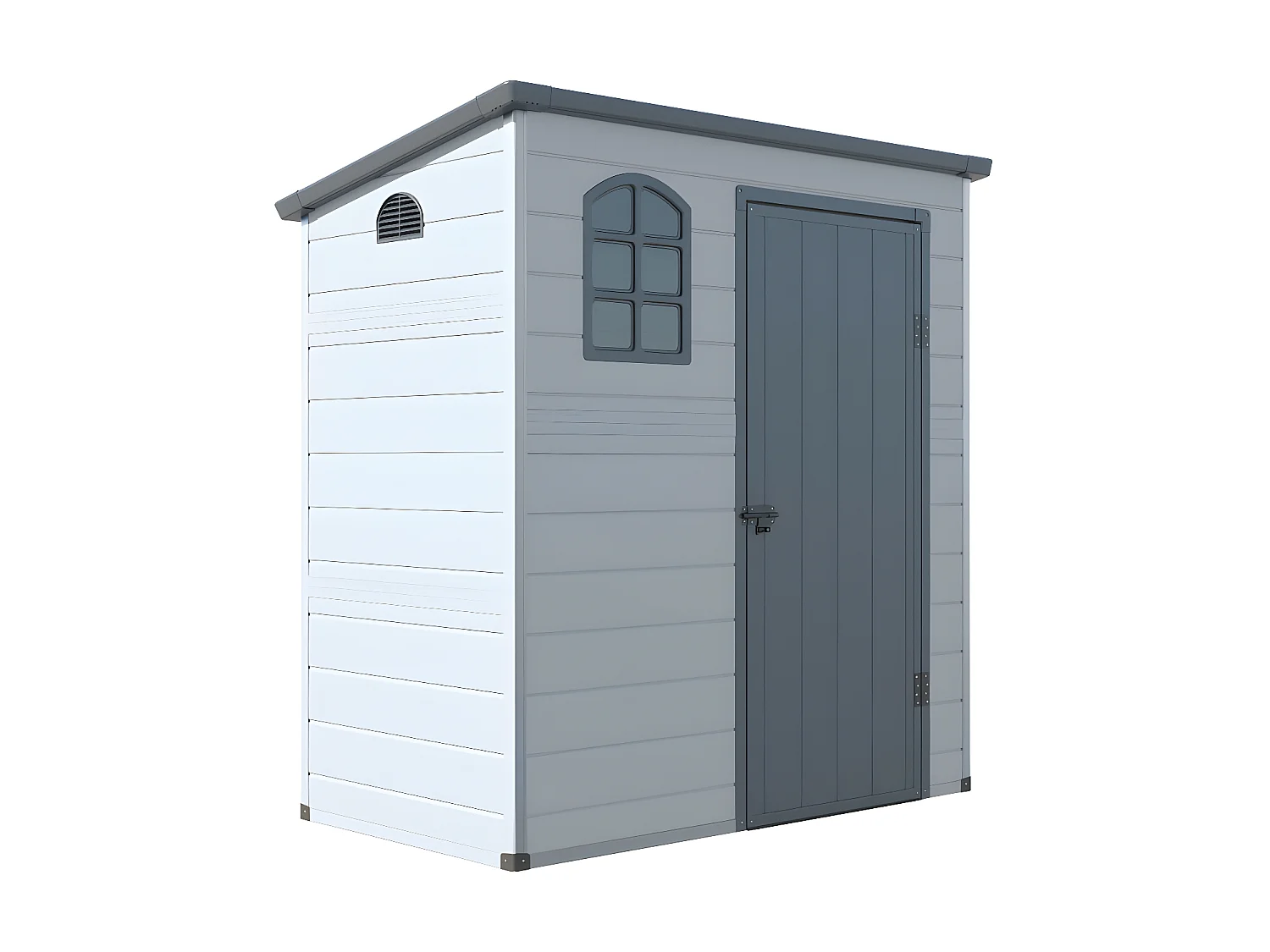 Abri de jardin en résine gris clair 2,09 m² NERIO