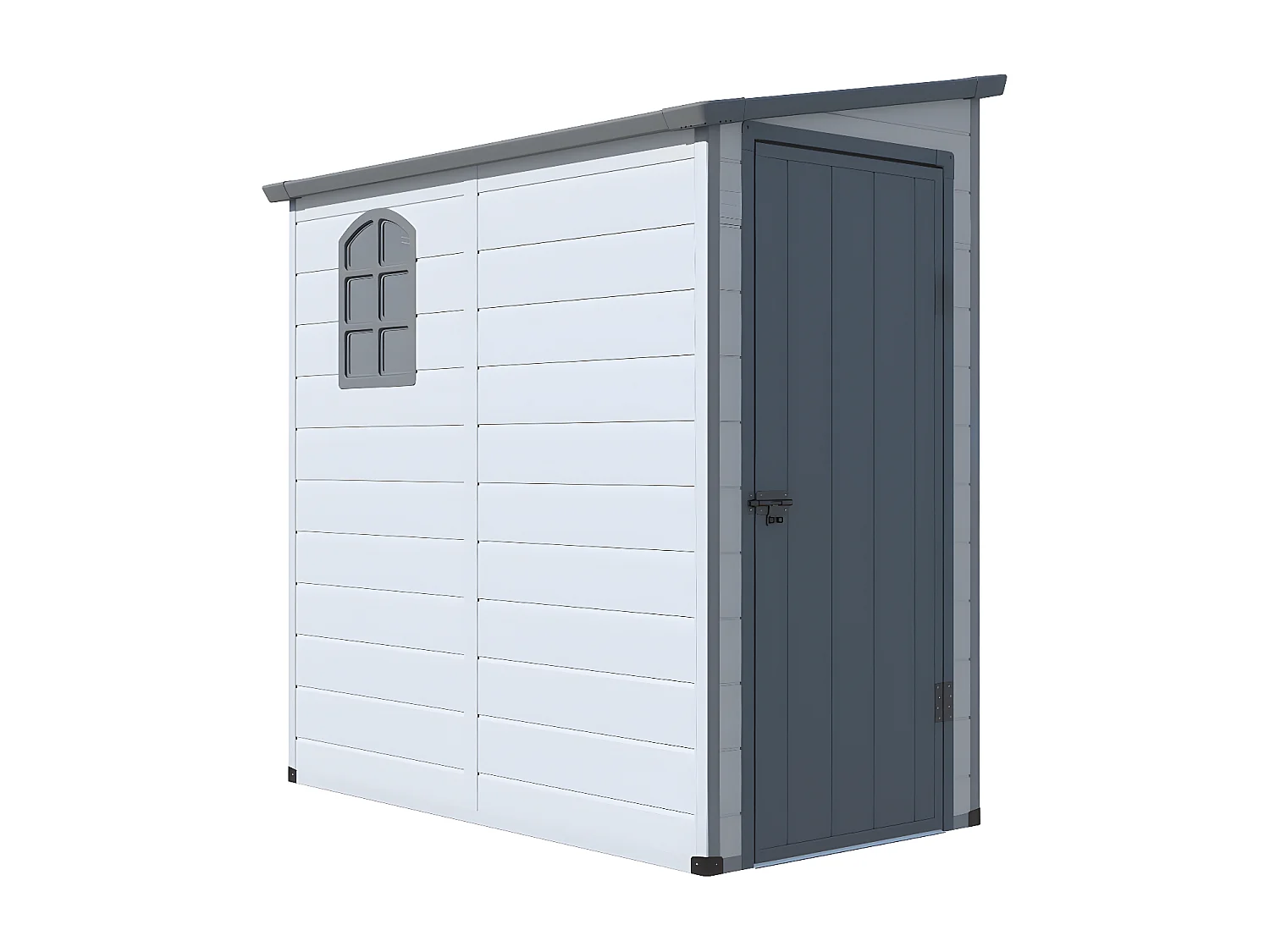 Anlehn-Gartenhaus Gerätehaus - Kunstharz - 2,12 m² - ALBERTO