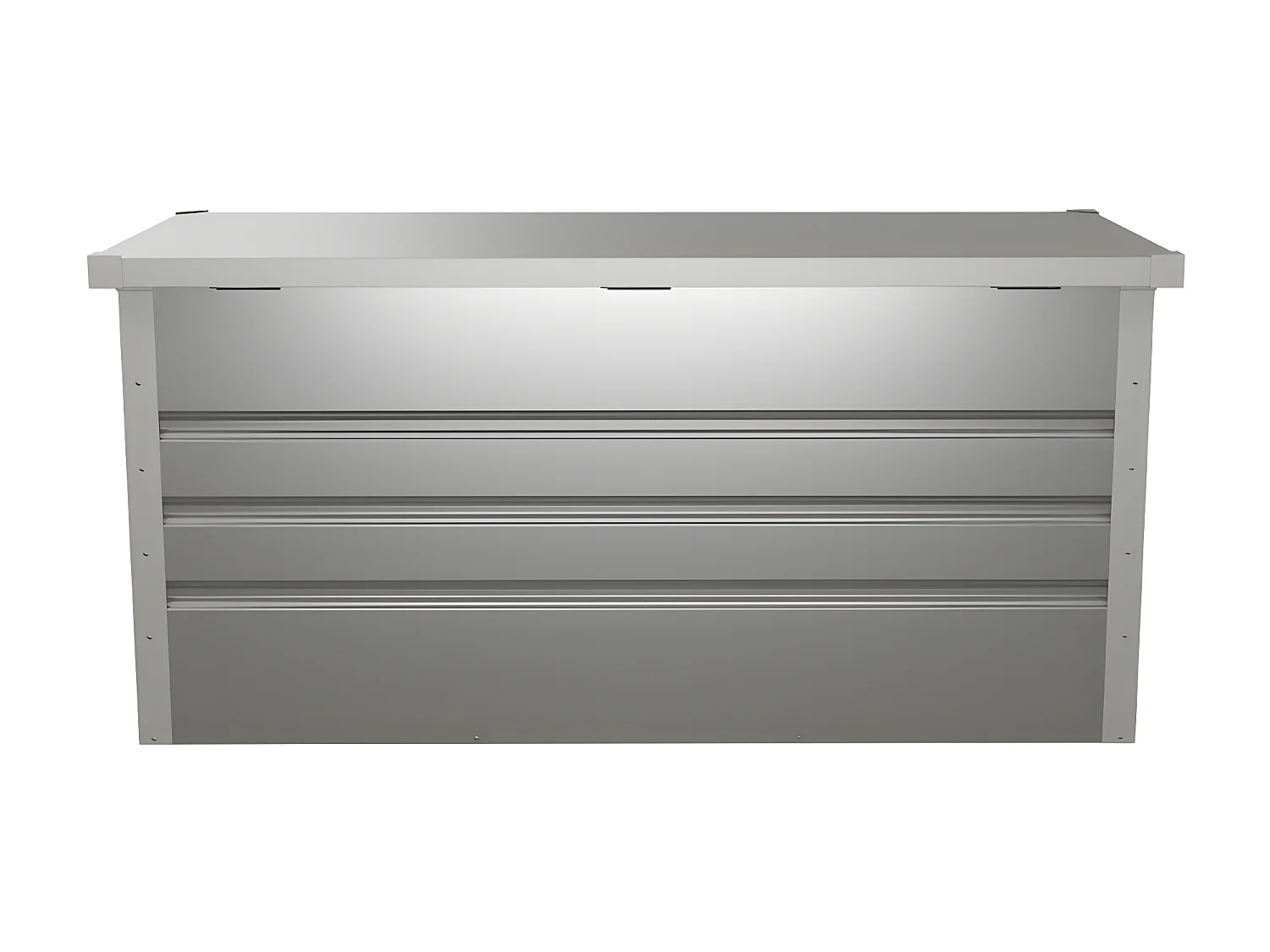 Arcón de jardín de acero galvanizado gris TOMASO - volumen 400L