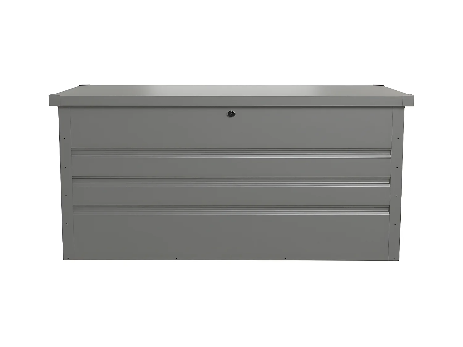 Haveopbevaringsboks i galvaniseret gråt stål - 400L - TOMASO