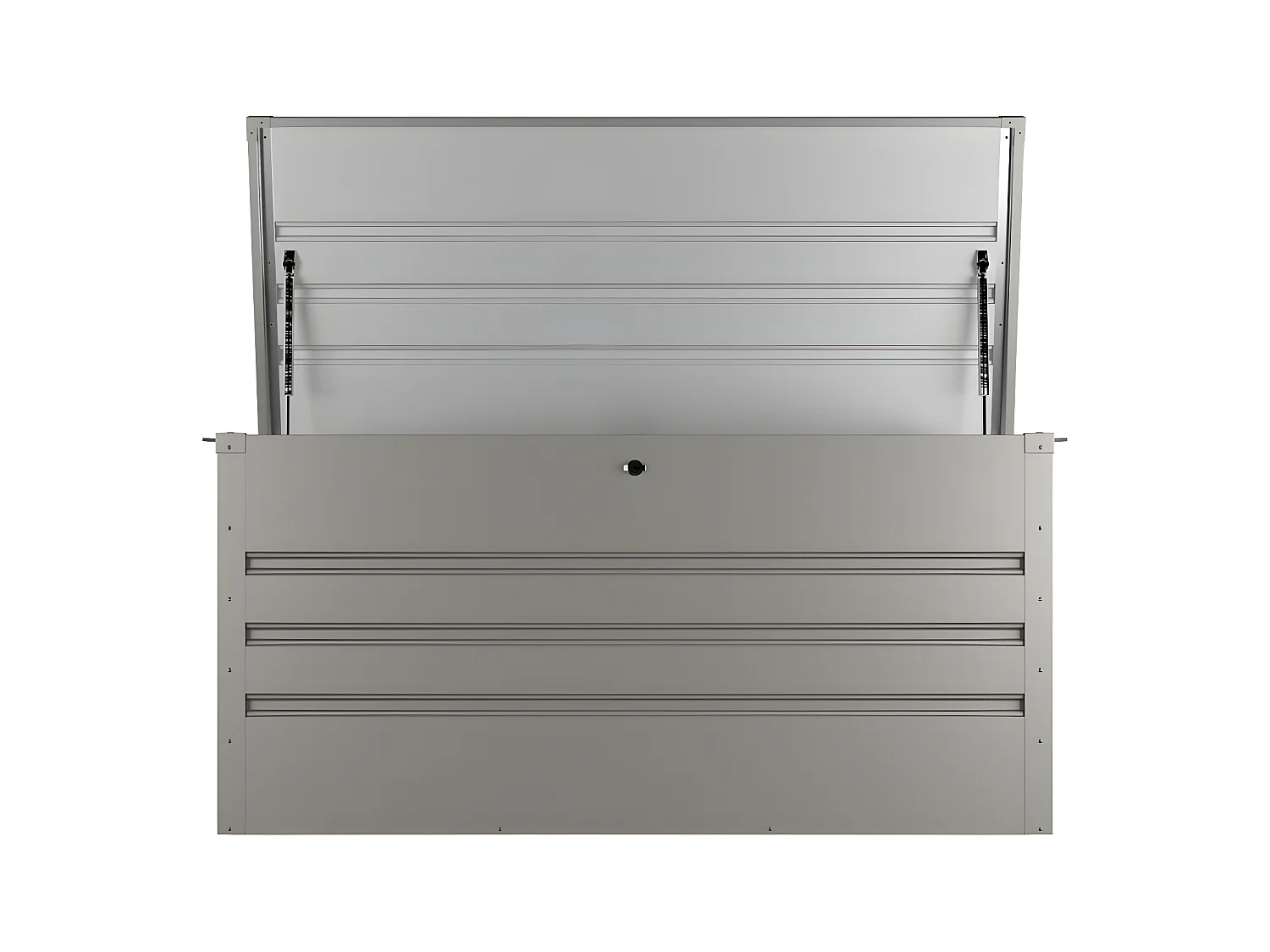 Haveopbevaringsboks i galvaniseret gråt stål - 400L - TOMASO