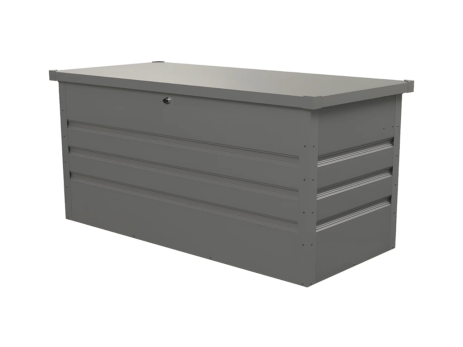 Haveopbevaringsboks i galvaniseret gråt stål - 400L - TOMASO