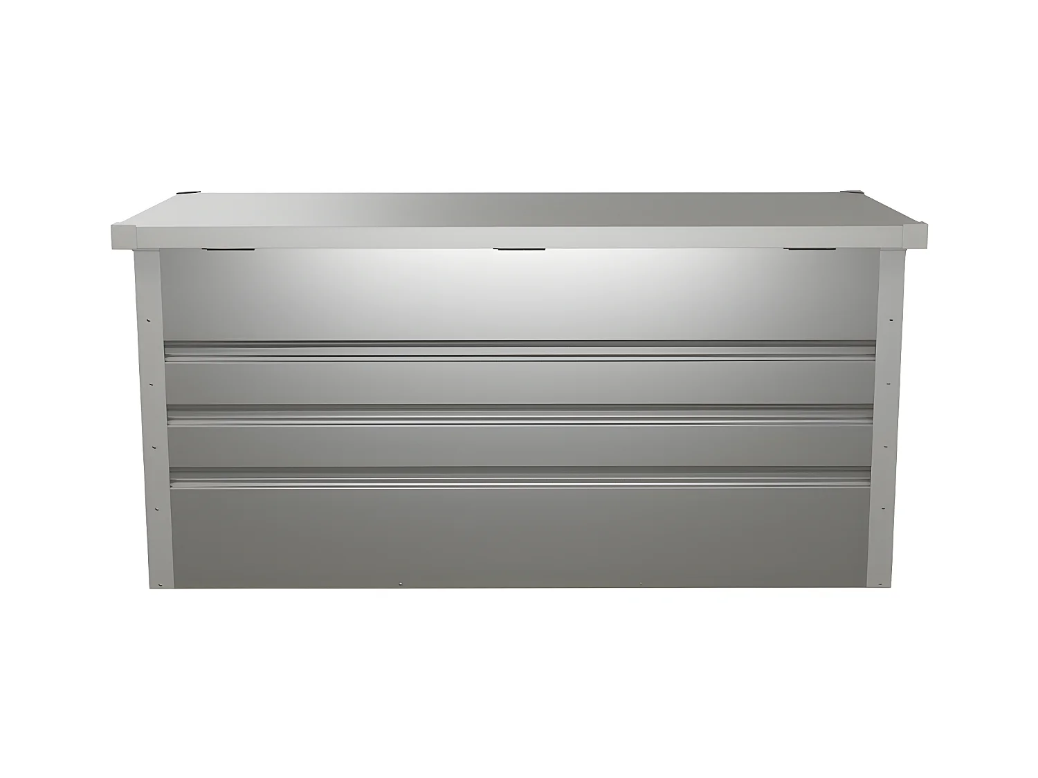 Haveopbevaringsboks i galvaniseret gråt stål - 400L - TOMASO