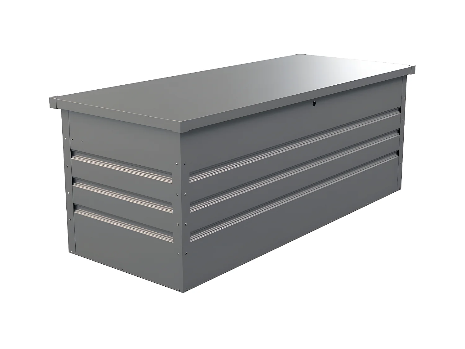 Grå galvanisert stål hageoppbevaringskiste - 582L - TOMASO