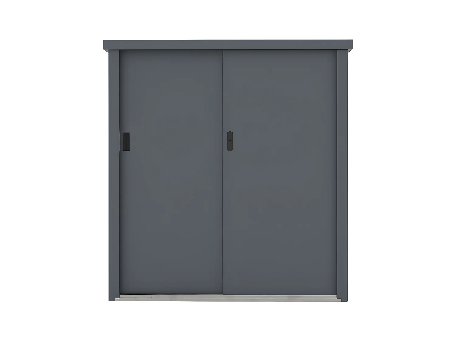 Armario de jardín de acero galvanizado gris REIVAX - 1,31 m3 - Ancho 120 x Prof. 80 x Alt. 131 cm