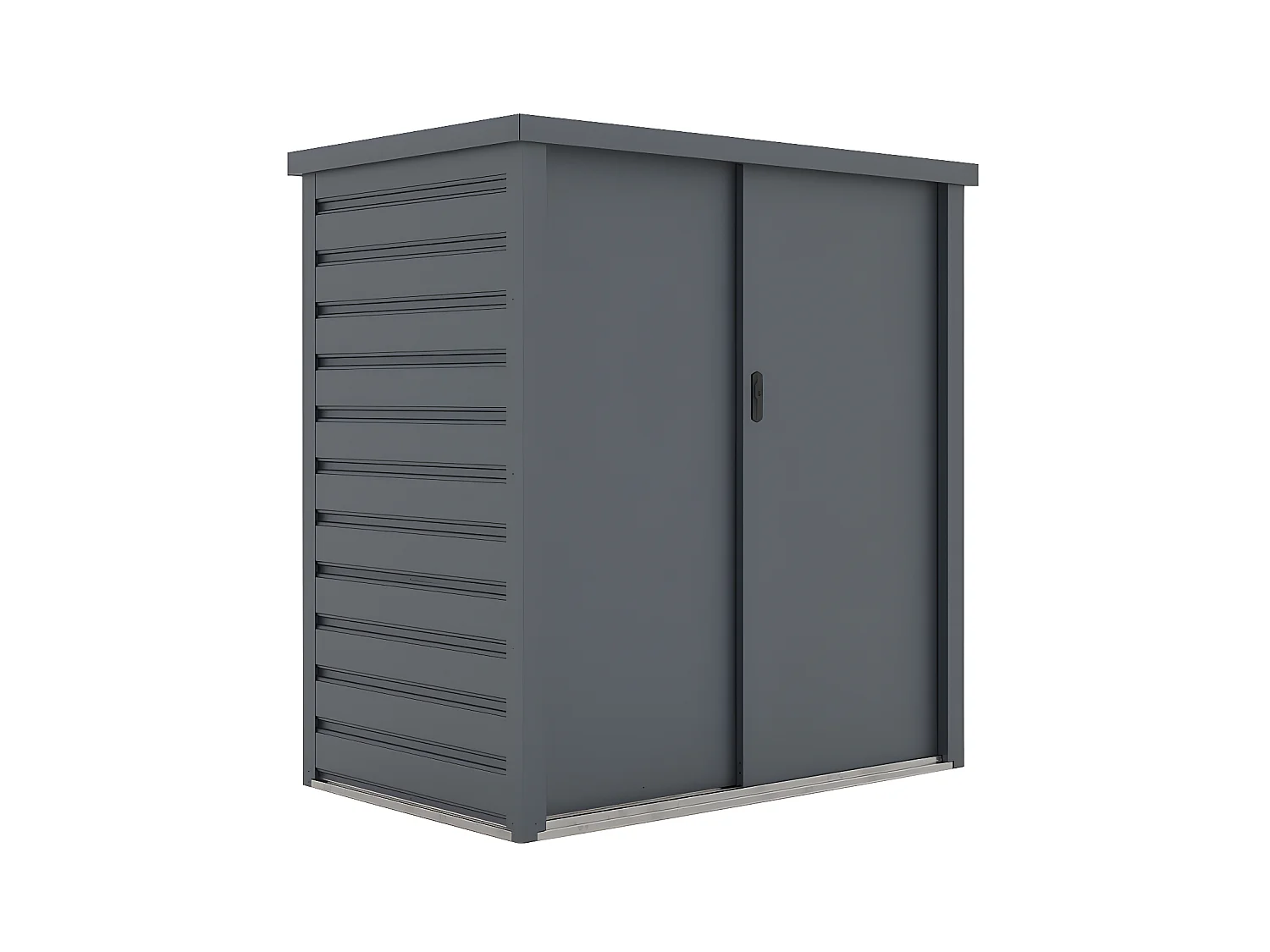 Armario de jardín de acero galvanizado gris REIVAX - 1,31 m3 - Ancho 120 x Prof. 80 x Alt. 131 cm