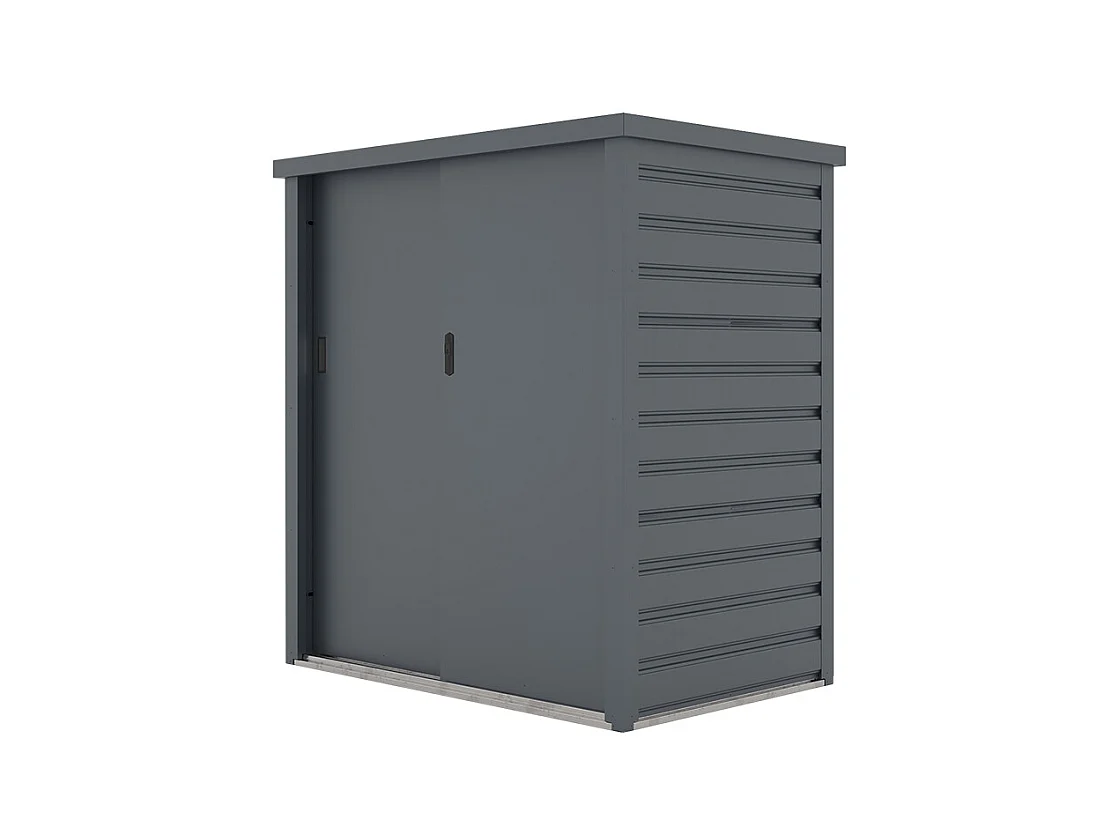 Armario de jardín de acero galvanizado gris REIVAX - 1,31 m3 - Ancho 120 x Prof. 80 x Alt. 131 cm