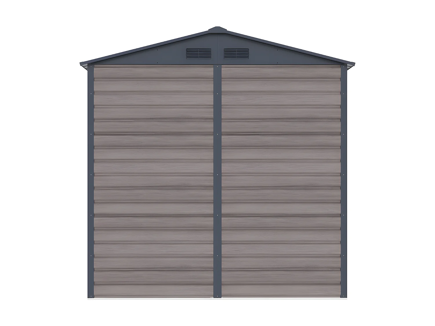Wiata ogrodowa ADELMO ze stali galwanizowanej, drewnopodobnej – kolor szary – 4,15 m²