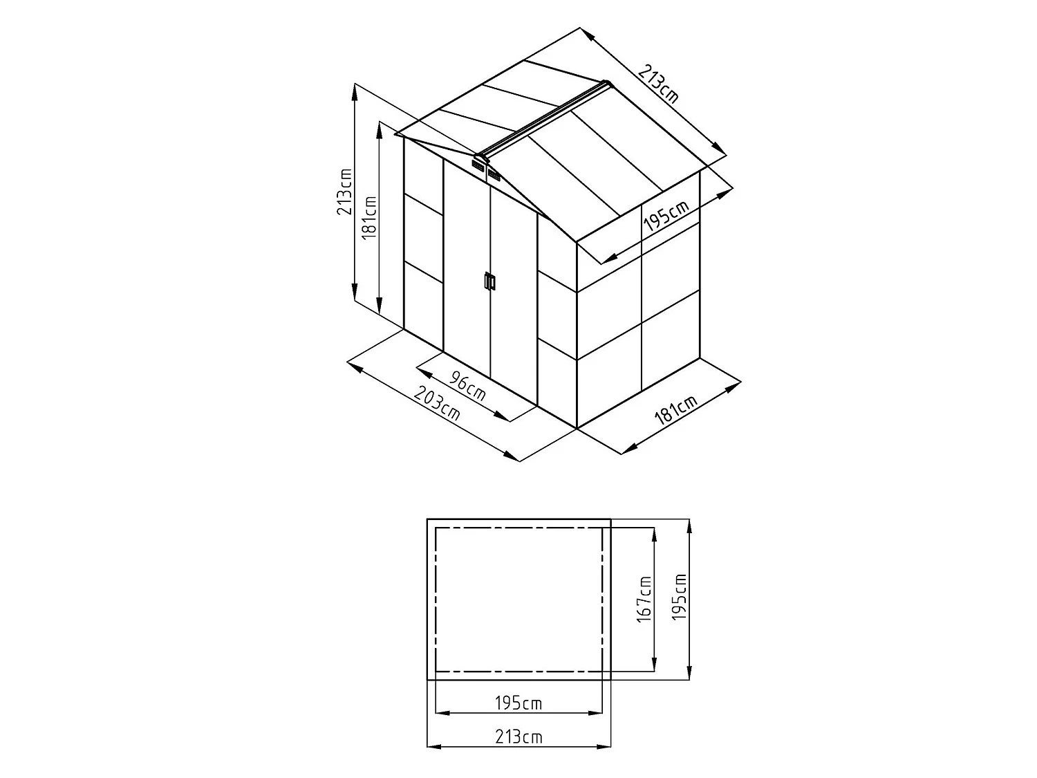 Wiata ogrodowa ADELMO ze stali galwanizowanej, drewnopodobnej – kolor szary – 4,15 m²