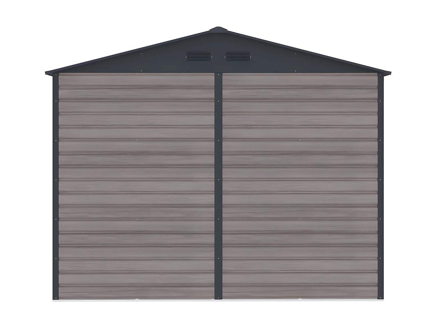 Abri de jardin métal en acier galvanisé effet bois gris 8,94 m² - ADELMO