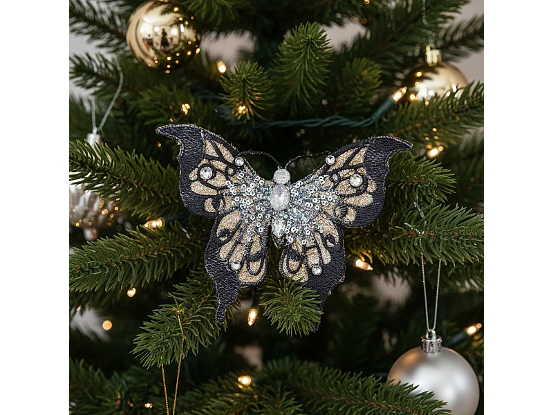 Clip Papillon - Noir