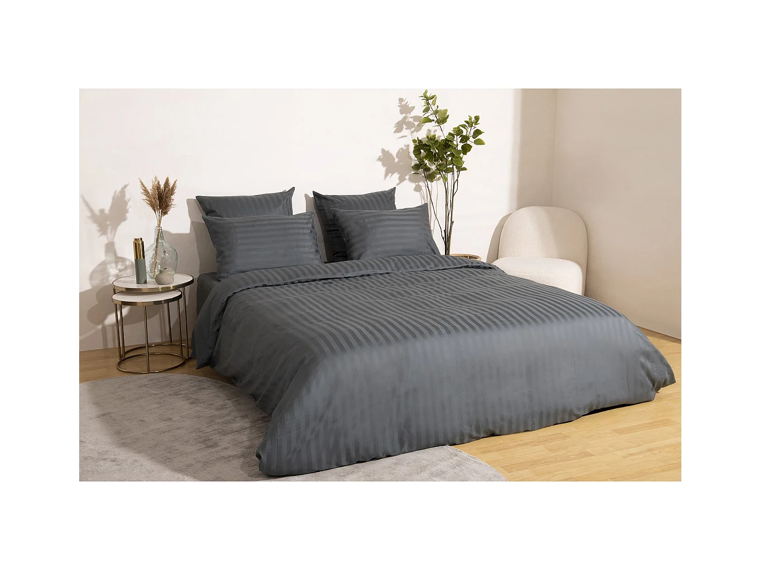 Ensemble housse de couette 260*240cm 2 taies d'oreiller 63x63cm