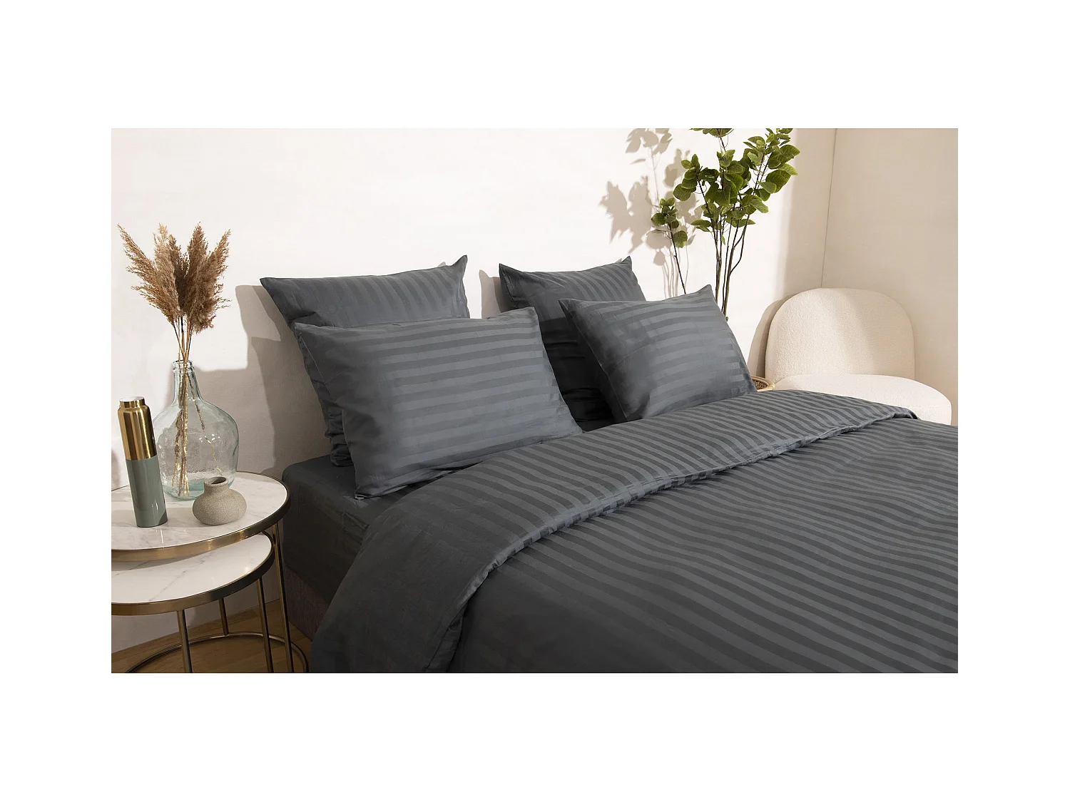 Ensemble housse de couette 260*240cm 2 taies d'oreiller 63x63cm