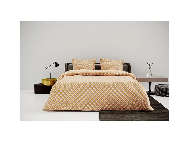 Ensemble housse de couette 260x240cm 2 taies d'oreiller 63x63cm