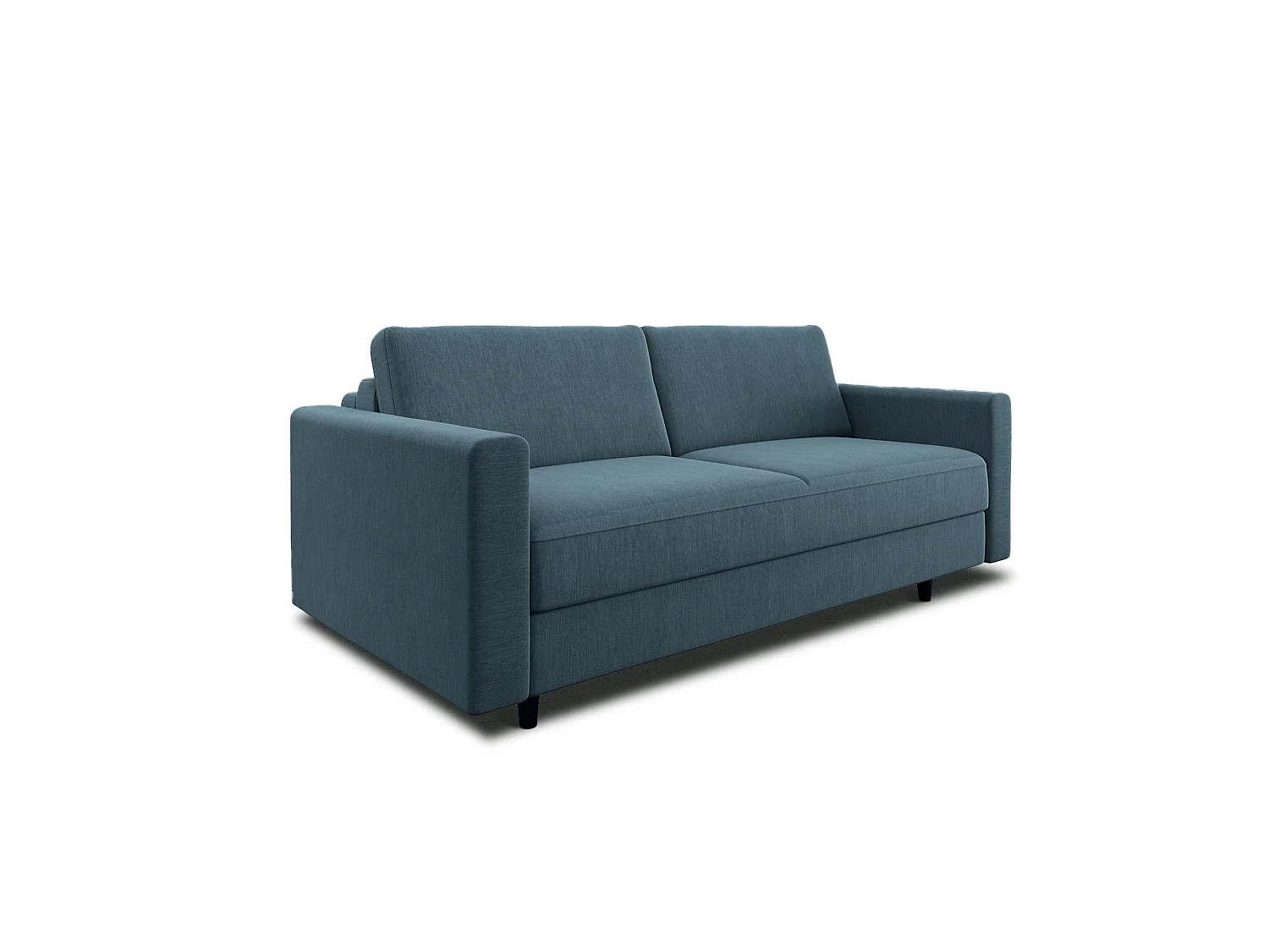 Canapé convertible express 3 places en coton bleu