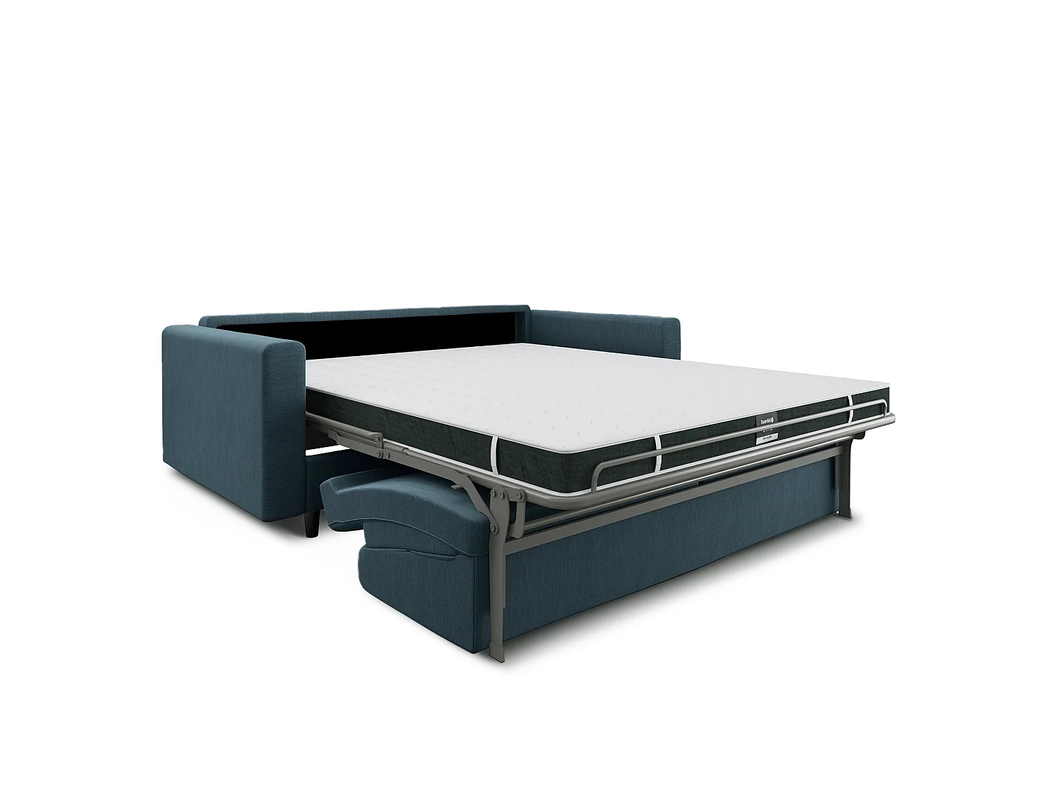 Canapé convertible express 3 places en coton bleu