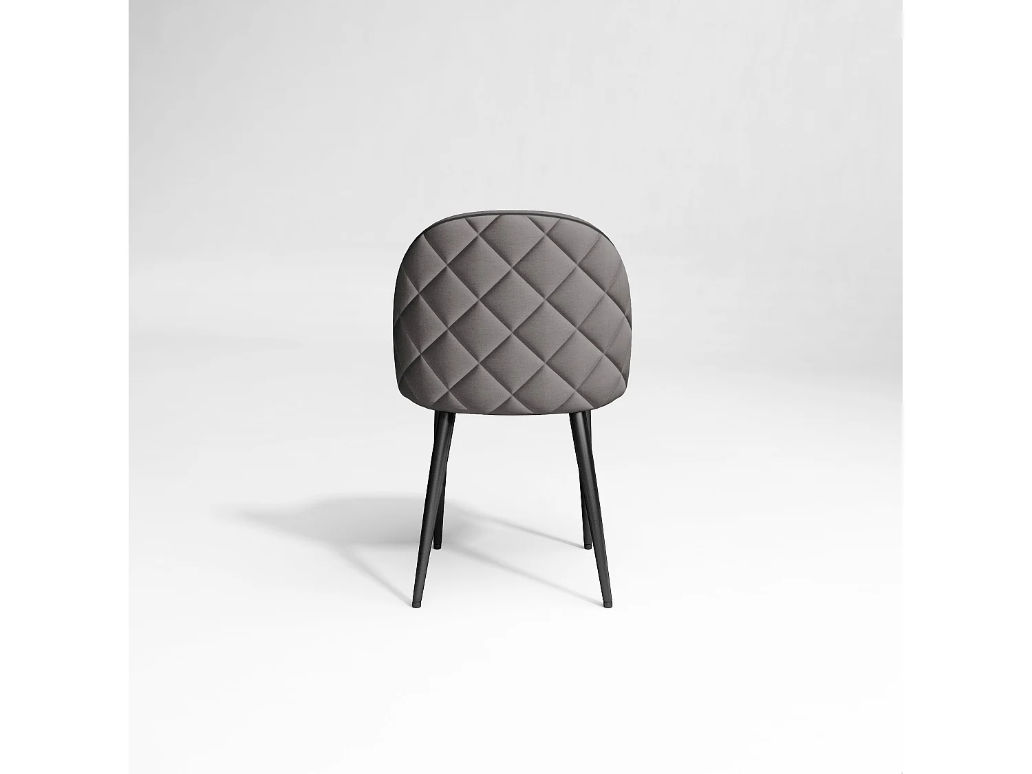 Lot de 2 chaises tissus gris anthracite passepoil noir pieds noir mat