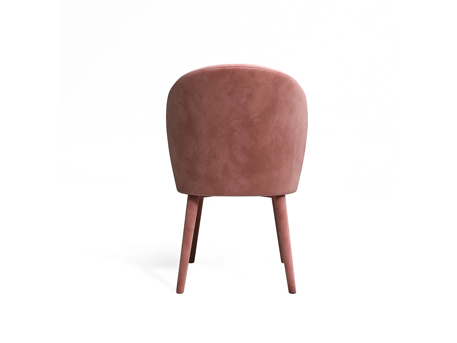 Lot de 2 chaises  velours rose pieds velours