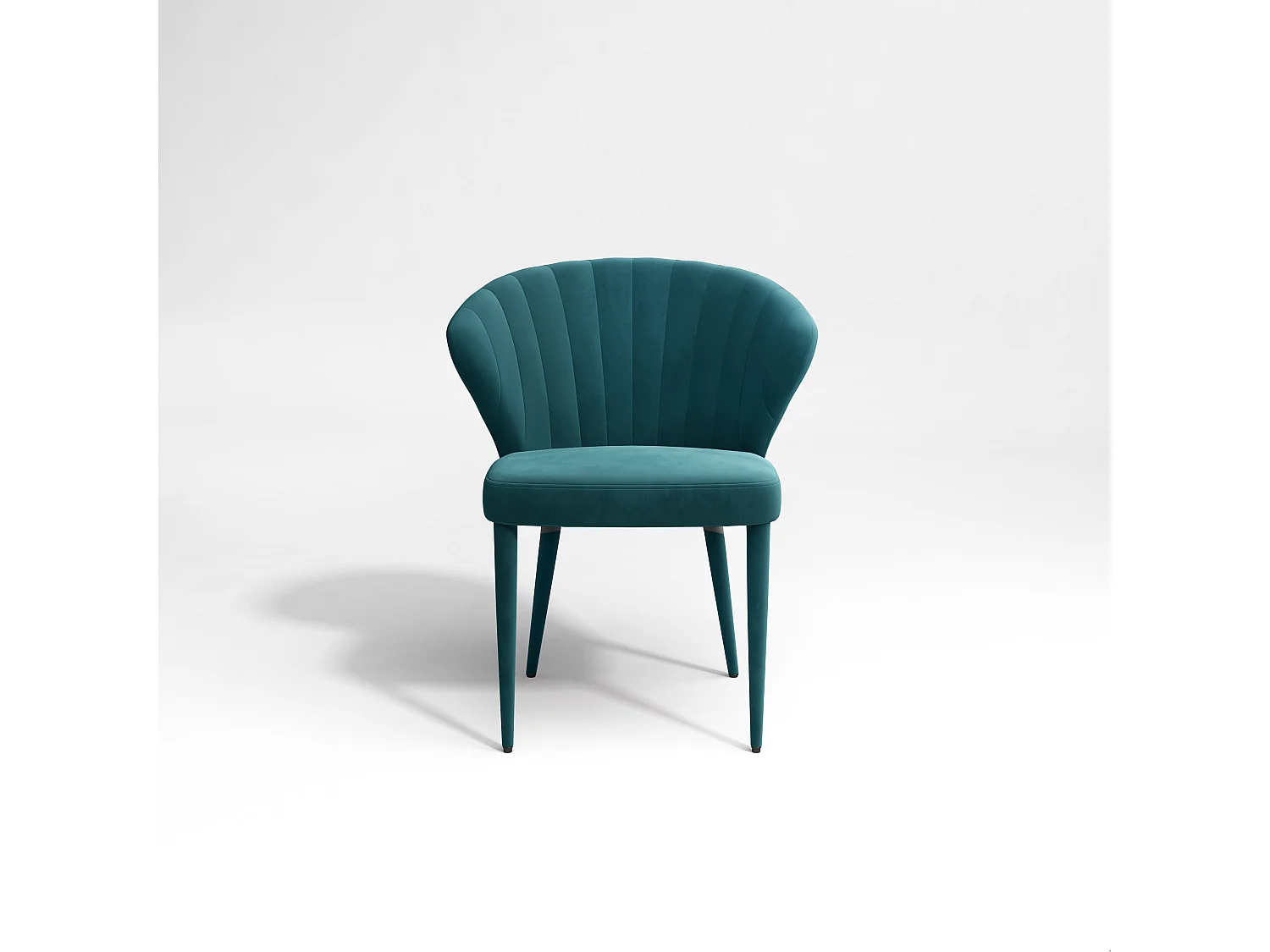 Lot de 2 chaises velours bleu pétrole pieds velours assortis