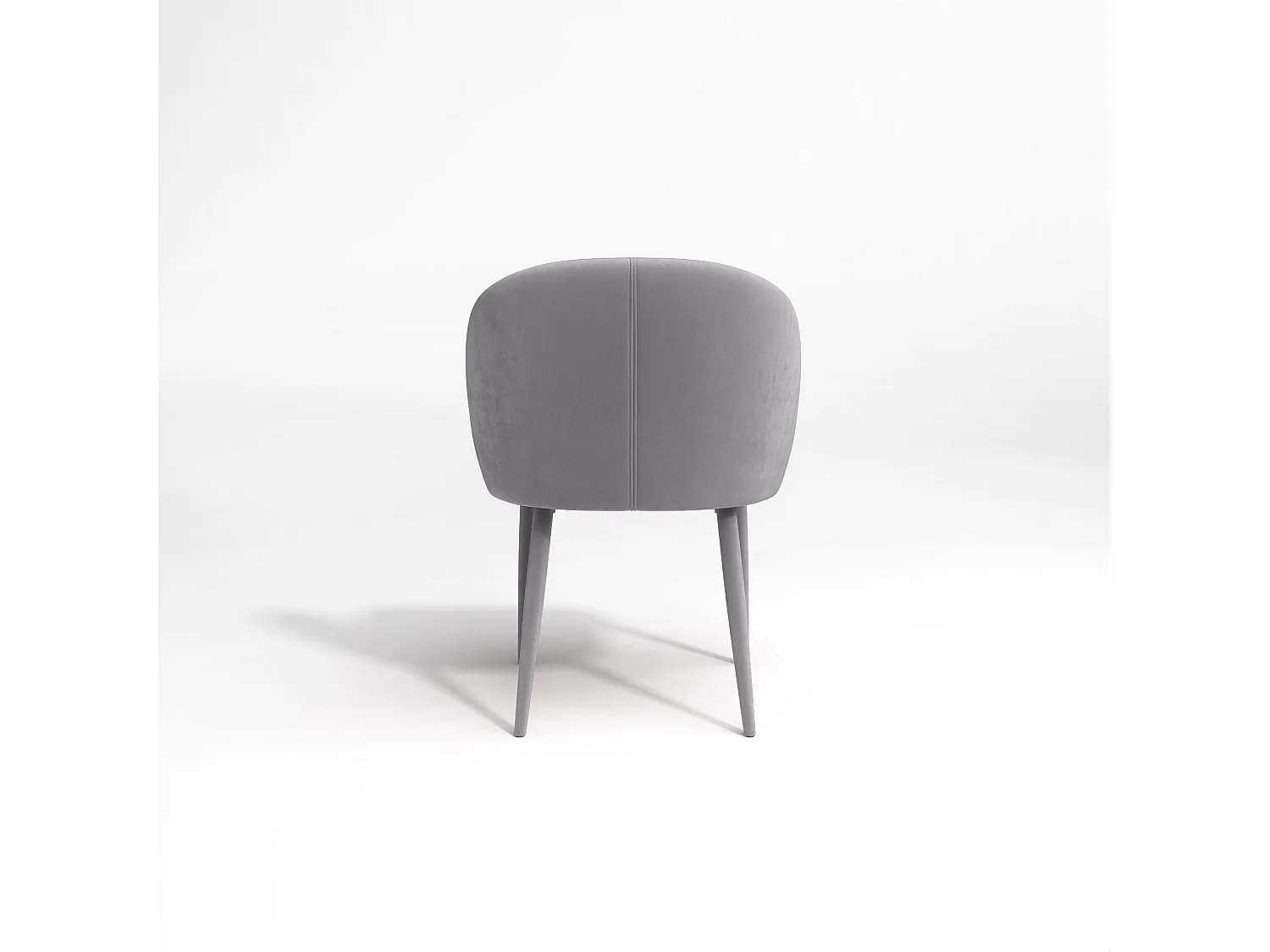 Lot de 2 chaises velours gris clair pieds velours assortis