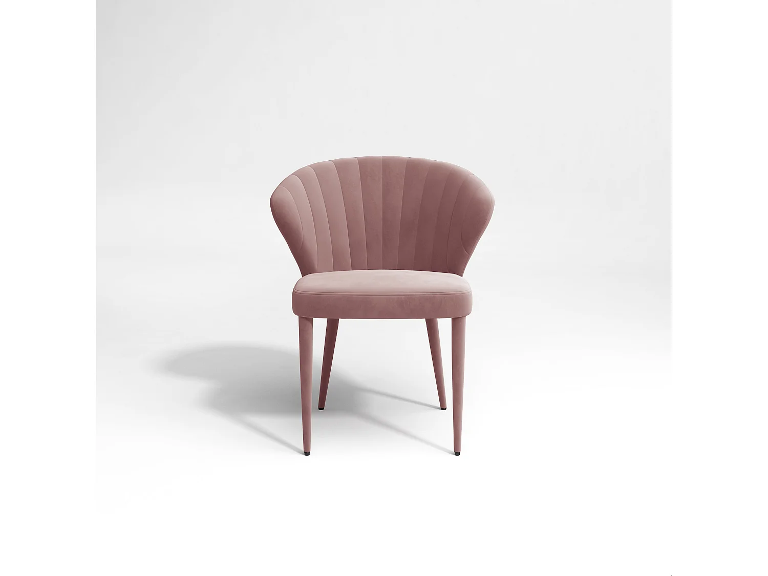 Lot de 2 chaises velours rose vintage pieds velours assortis