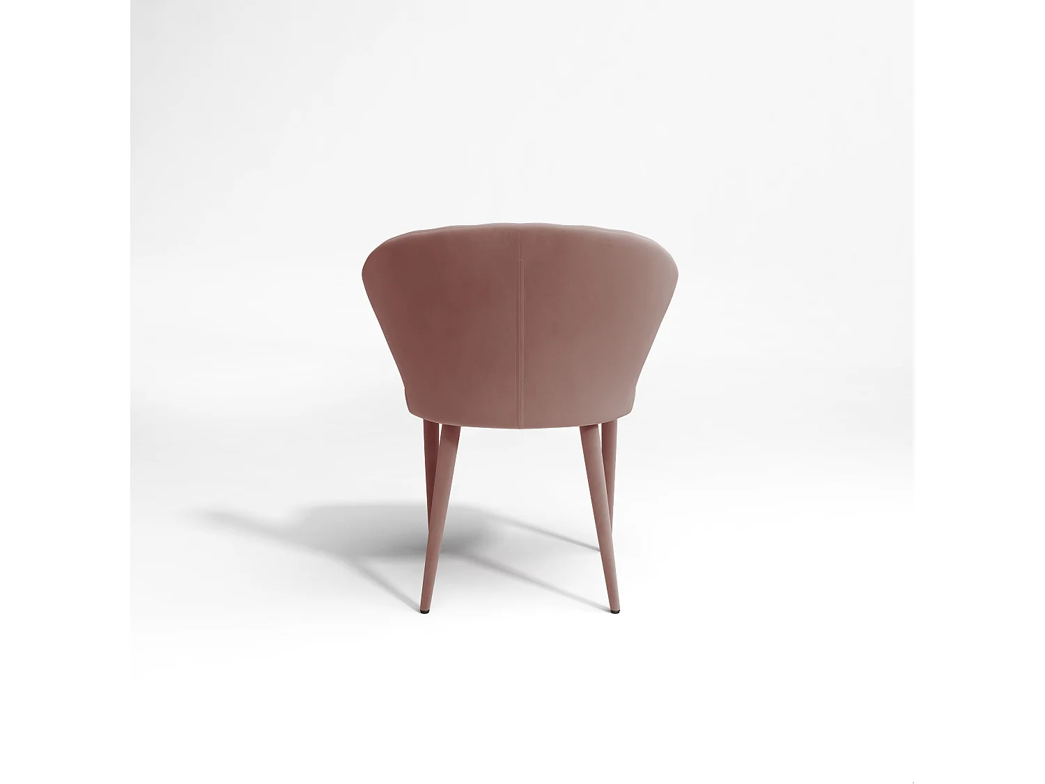 Lot de 2 chaises velours rose vintage pieds velours assortis