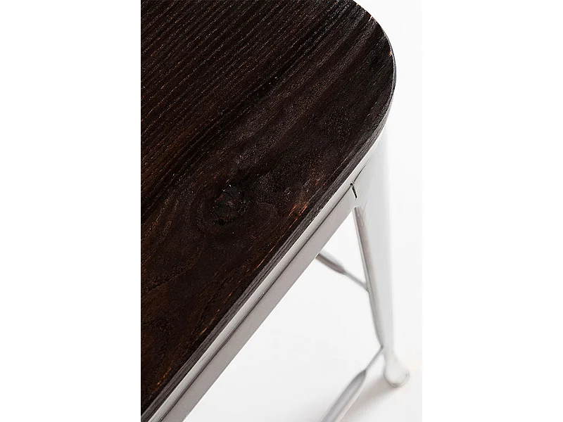 Taburetes Altos - Taburete Torix Madera - Gris metalizado