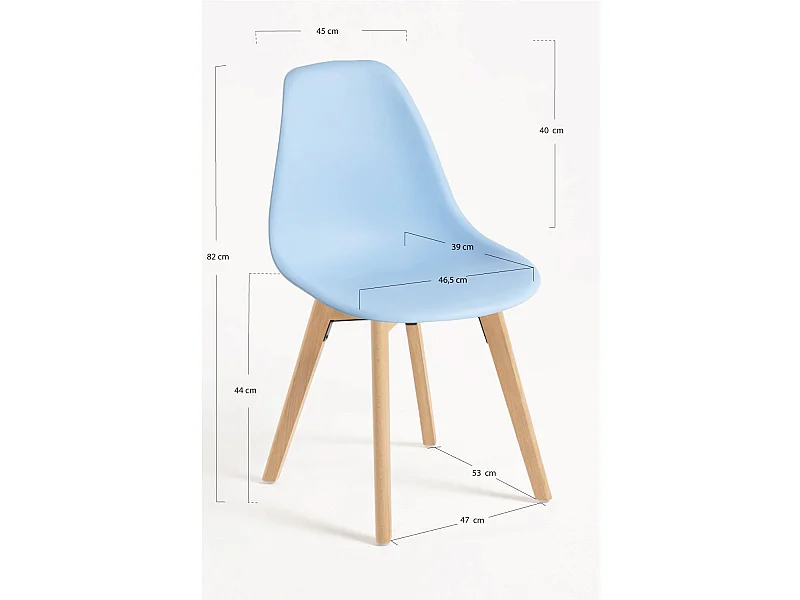 Packs Sillas Comedor - Pack 2 Sillas Kelen - Azul claro