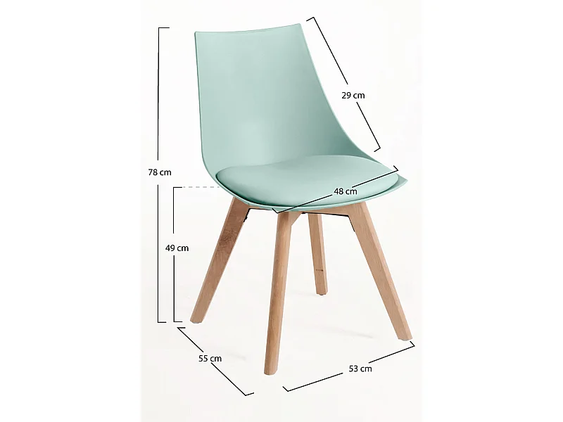 Packs Sillas Comedor - Pack 6 Sillas Blok - Celadón