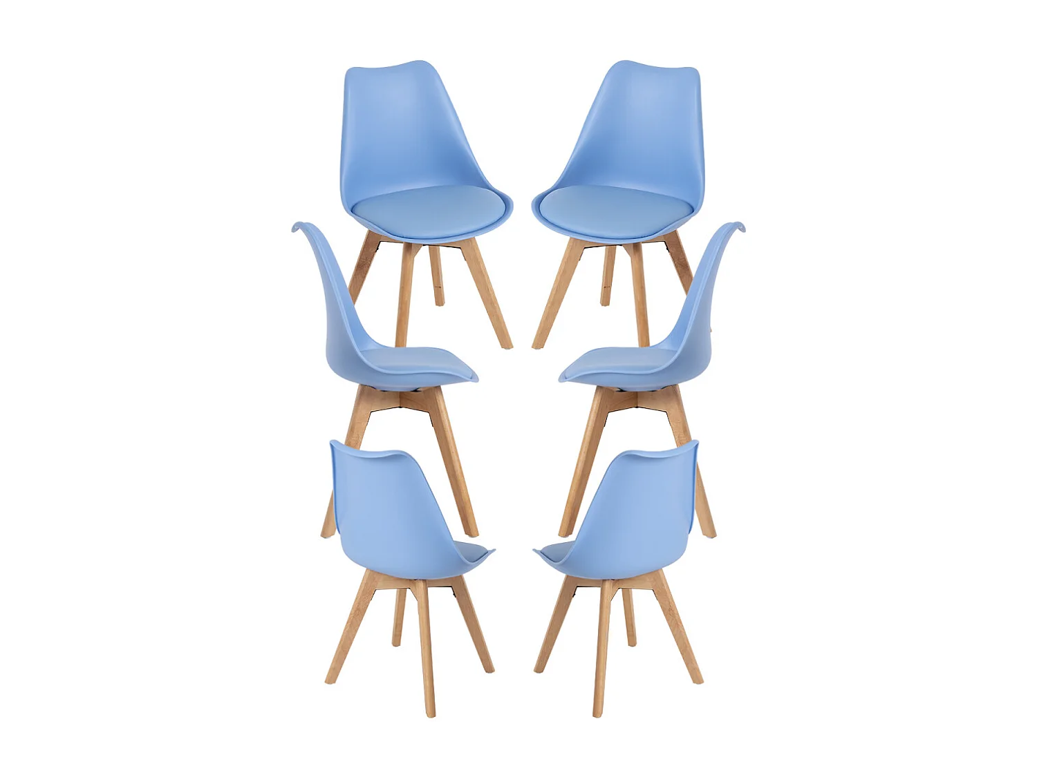 Packs Sillas Comedor - Pack 6 Sillas Synk Basic - Azul claro