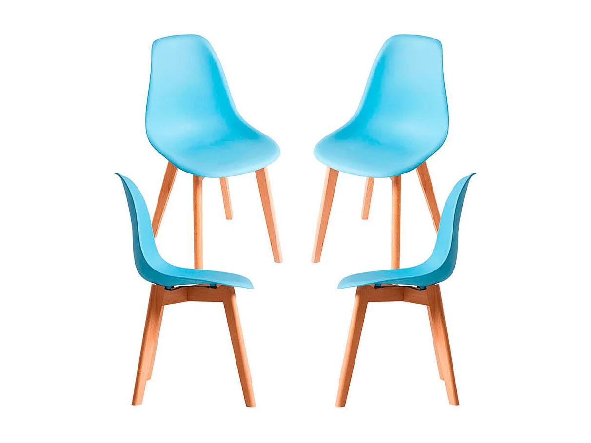 Packs Sillas Comedor - Pack 4 Sillas Kelen - Azul claro