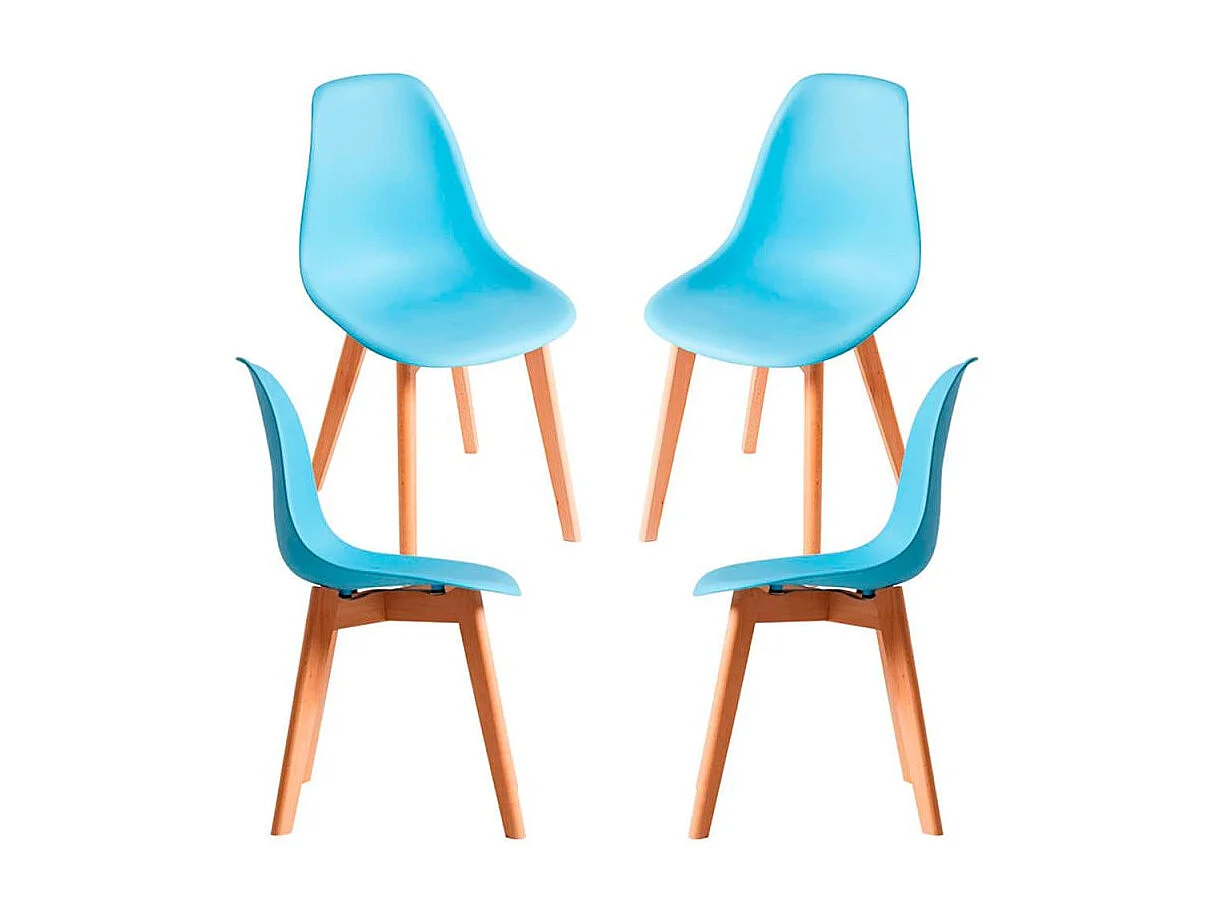 Packs Sillas Comedor - Pack 4 Sillas Kelen - Azul claro