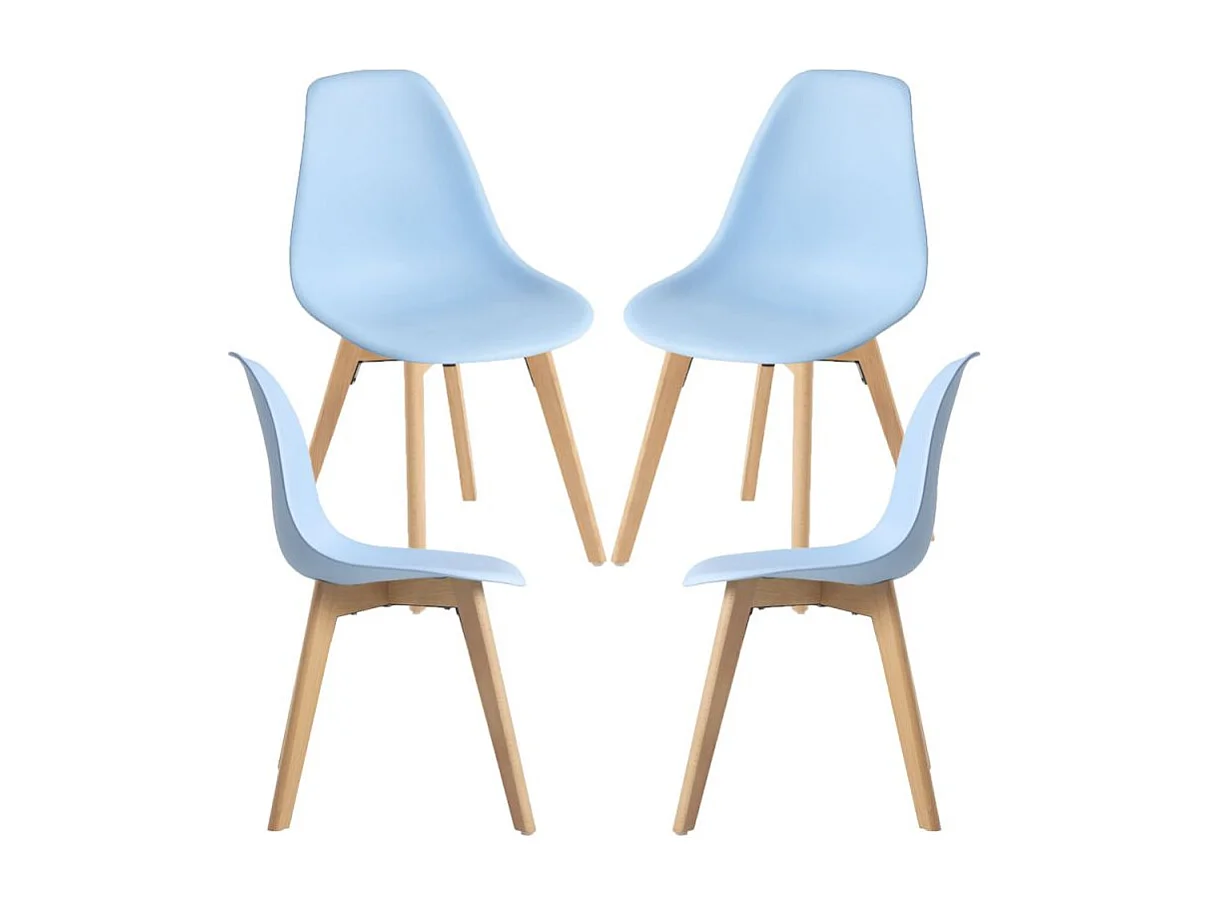 Packs Sillas Comedor - Pack 4 Sillas Kelen - Azul claro