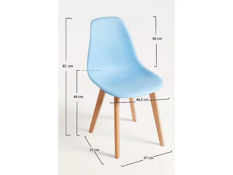 Packs Sillas Comedor - Pack 4 Sillas Kelen - Azul claro