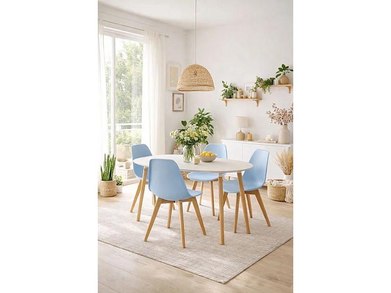 Packs Sillas Comedor - Pack 4 Sillas Kelen - Azul claro