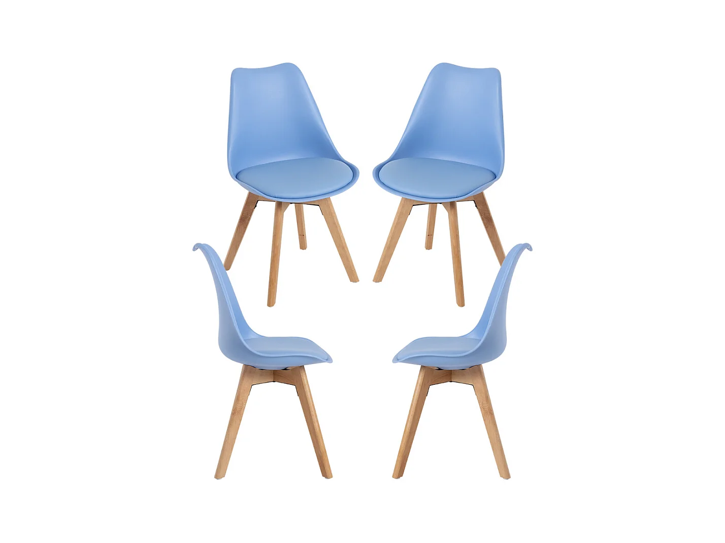 Packs Sillas Comedor - Pack 4 Sillas Synk Basic - Azul claro